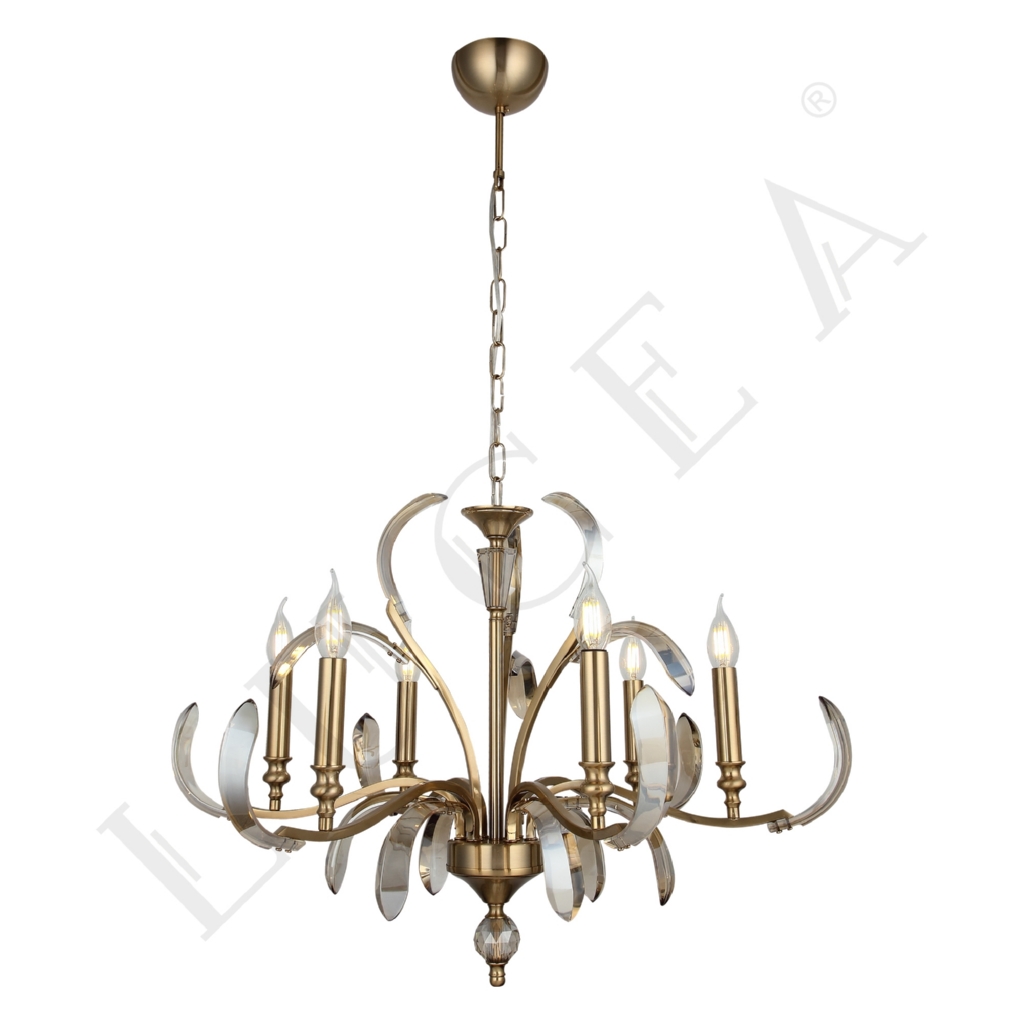 ARTEMI 6 LI ANTIK LAK AVİZE 6XE14